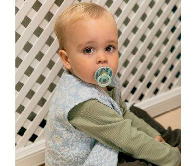 2 Succhietti BIBS Studio Colour Round Block Nordic Mint Petrol Mix