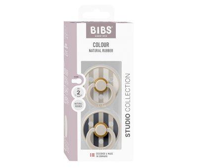 2 Succhietti BIBS Studio Colour Round Block Sand Mix