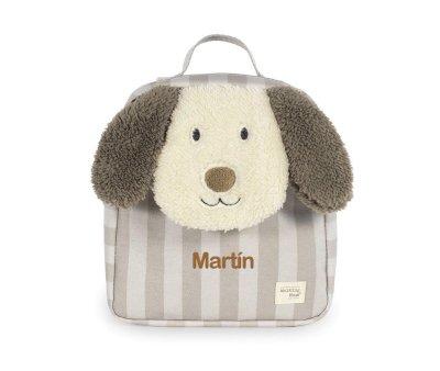 Sac  Dos Chien en Peluche Sintra Beige Personnalisable