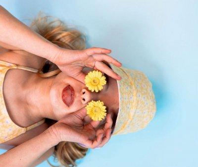 Gorro de Playa Reversible Florish Amarillo