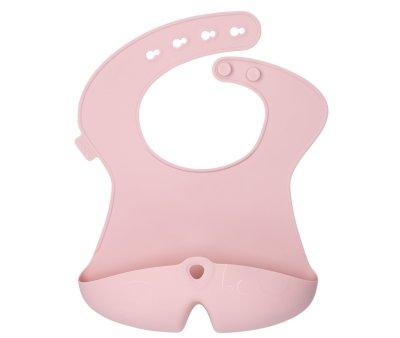 Babero Silicona Enrollable Blush