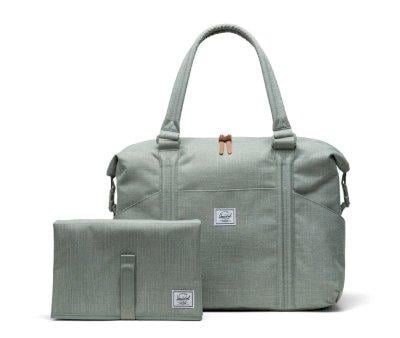 Bolsa Canastilla con Cambiador Strand Duffle Iceberg Green Crosshatch
