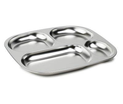 Bandeja Acero Inoxidable con Compartimentos