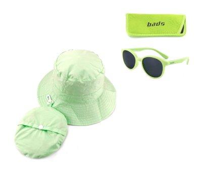 culos de sol (2-5 anos) + Chapu de praia infantil UPF50+ verde