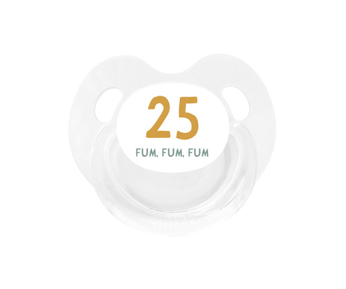 Chupete Retro Blanco 25 fum, fum, fum