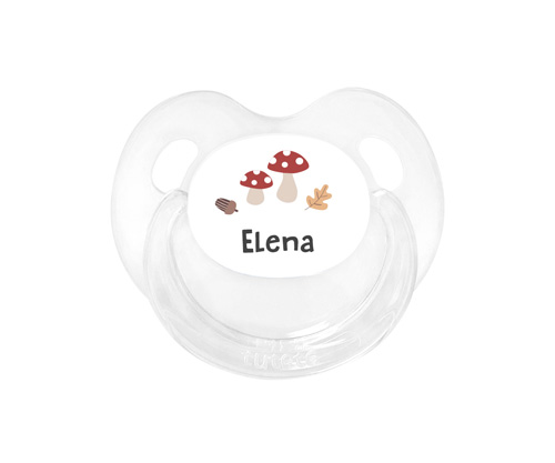 Chupeta Personalizada Retro Transparente Winter Forest