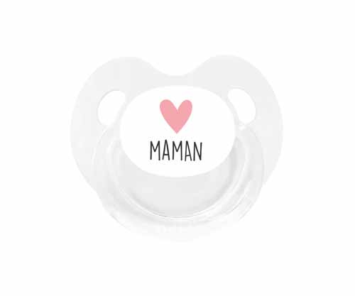 Sucette Rtro Blanche Cur Maman