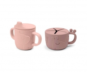 Gobelet d'apprentissage et distributeur de snacks Peekaboo Deer Friends Powder