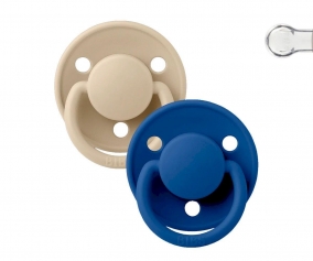 2 sucettes BIBS De Lux vanille/Cornflower en silicone