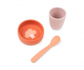 Meus primeiros utenslios de mesa de silicone Papaya