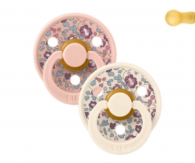 2 Chupetes BIBS Colour Round Liberty Eloise Blush Mix