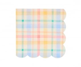 Small Napkins Plaid Pattern