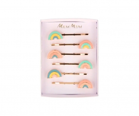 6 Rainbow Enamel Hairpins