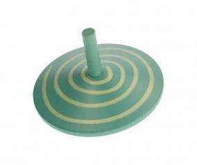 Dark Green Spiral Wooden Top