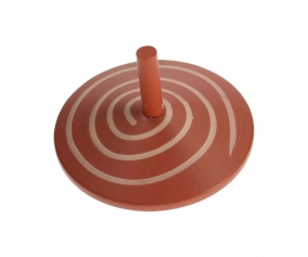 Dark Brown Spiral Wooden Spinning Top