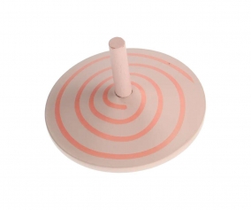 Wooden Spinning Top Spiral Pink