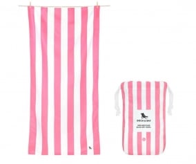 Beach Towel Large Microfiber Cabana Malibu Pink Personalized