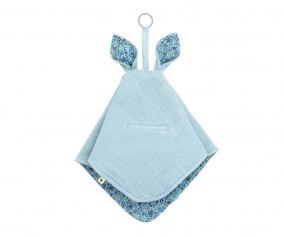 Doudou Kangourou BIBS Liberty Camomille Lawn Baby Blue