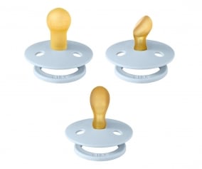 Pack of 3 BIBS Pacifiers Try-It Baby Blue