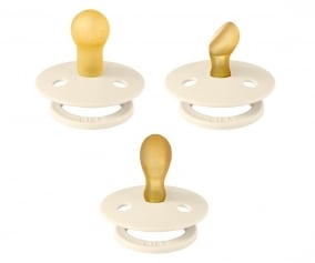 Pack of 3 BIBs Try-It Pacifiers Ivory