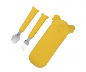 Koala Zoe Mustard Cutlery Set