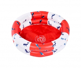 Baby Whale Pool Red/White