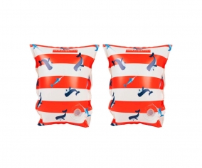 Brassards de natation rouge/blanc Whale