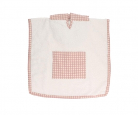 Poncho Vichy rosa personalizvel