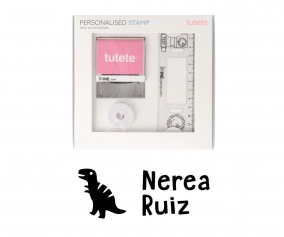 Timbro per tessuti Personalizzato T-Rex 2 + Nastro Capi Scuri
