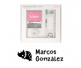 Timbro per tessuti Personalizzato Triceratops + Nastro Capi Scuri
