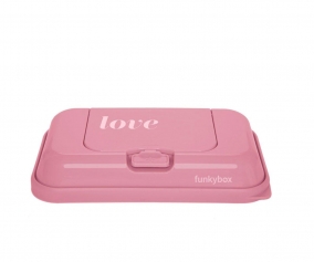 Bote  lingettes Funkybox to Go Love Vintage Pink