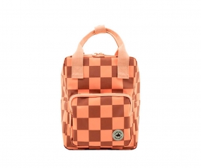Mochila Infantil Blocks Pink Brown Personalizable