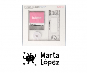 Timbro per tessuti Personalizzato Marziano Moon + Nastro Capi Scuri