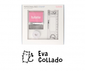 Timbro per tessuti Personalizzato Fantastic Cat + Nastro Capi Scuri