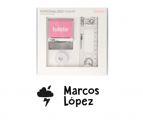 Timbro per tessuti Personalizzato Fulmini + Nastro Capi Scuri