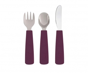 Conjunto de 3 talheres Feedie Plum