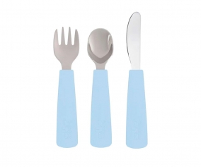 Conjunto Feedie de 3 talheres Dusty Blue