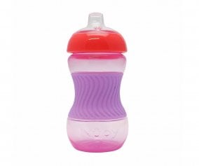 Mini Easy-Grip Spill-Proof Cup with Hygienic Lid Pink-Purple