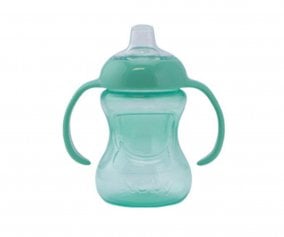 Mini Easy Grip Spill-Proof Cup with Hygienic Lid Green