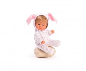 Baby with Heart Pajamas and Little Ears