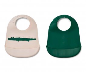2 Silicone Bibs Tilda Carlos/Sandy