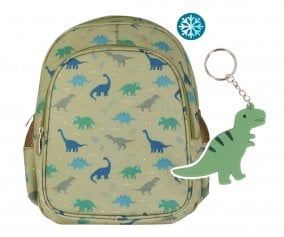 Backpack with Thermal Pocket Dinosaurs + T-Rex Keychain Gift