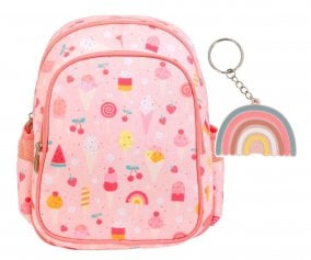 Ice-Cream Thermal Pocket Backpack + Rainbow Keychain Gift