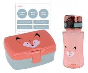 Foxd Lunch Pack + 7 Personalised Deep Blue Stickers Gift