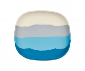 Plato con Ventosa Color Splash Desert Teal Ombre
