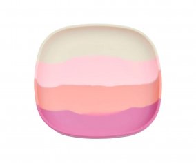 Plato con Ventosa Color Splash Mauve Rose Ombre