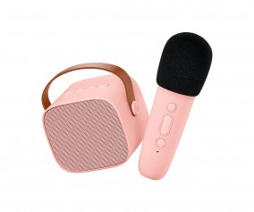 Altoparlante Bluetooth con Microfono Wireless Rosa