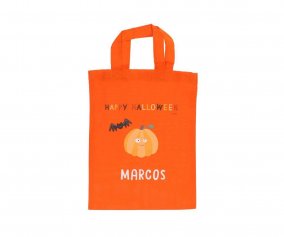 Orange Trick or Treat Halloween Bag Personalised