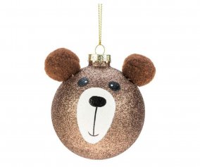 Bola de Natal Weiste Bio Glitter Brown Bear