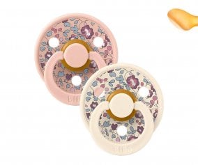 2 Chupetes BIBS Colour Anatmica Liberty Eloise Blush